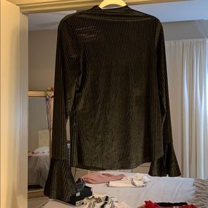 Bell-sleeved velvet top - never been worn